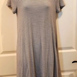 Striped Black and White Women's Dress